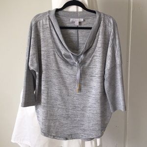 Never-Worn Grey Cowl Neck Light Sweatshirt - L